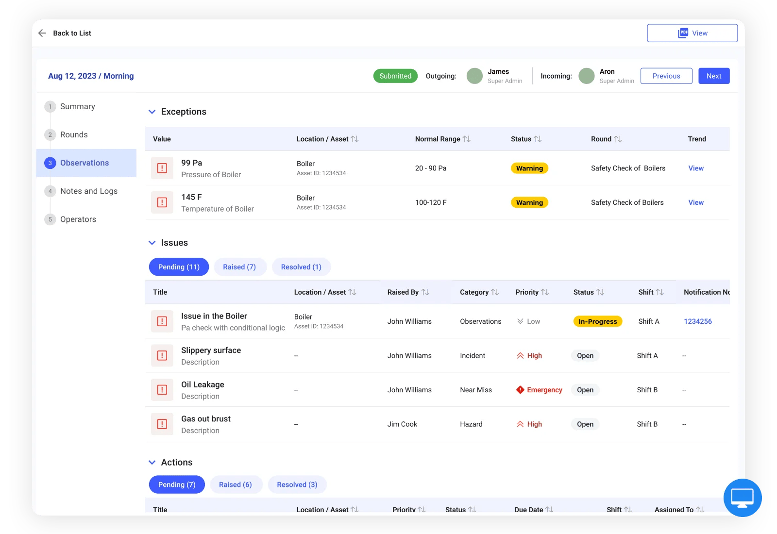 Exception Issue Reporting