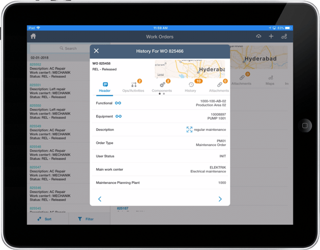 mWorkOrder 6.1 Screen 03