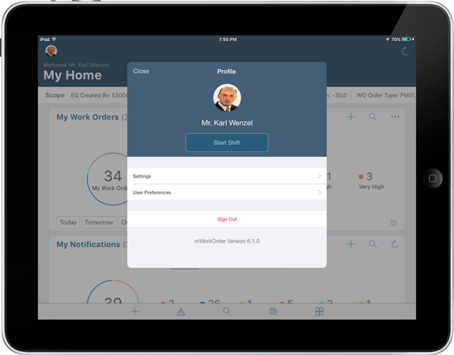 mWorkOrder 6.1 Screen 06