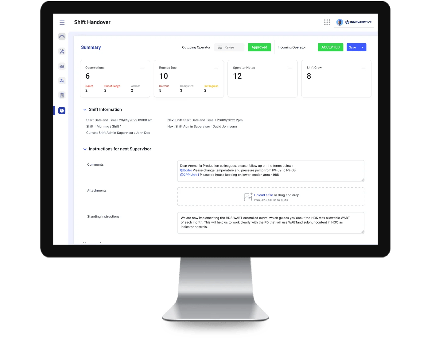 Integrated Shift Turnover