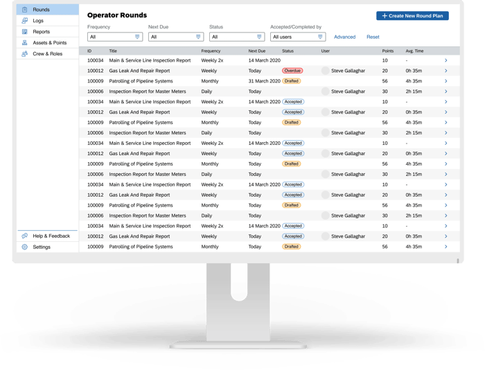 Mobile Operator Rounds Planning Integrated with SAP Plant Maintenance