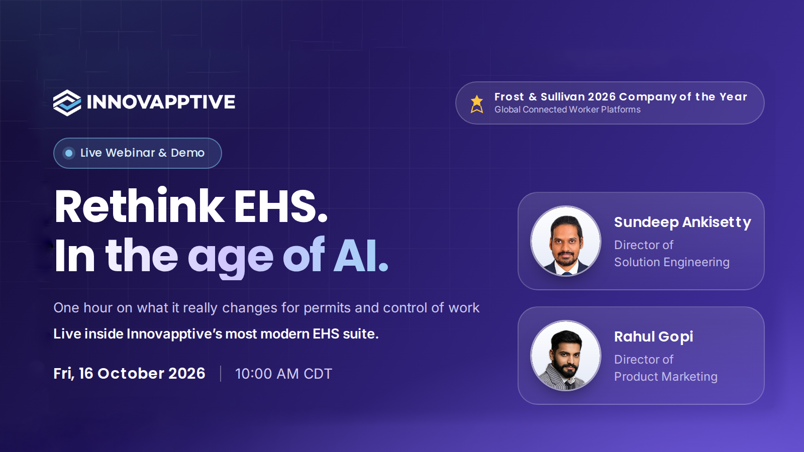 Rethink EHS. In the age of AI.