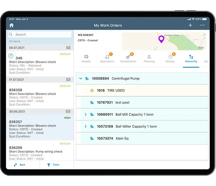 View Functional Location and Equipment Hierarchy