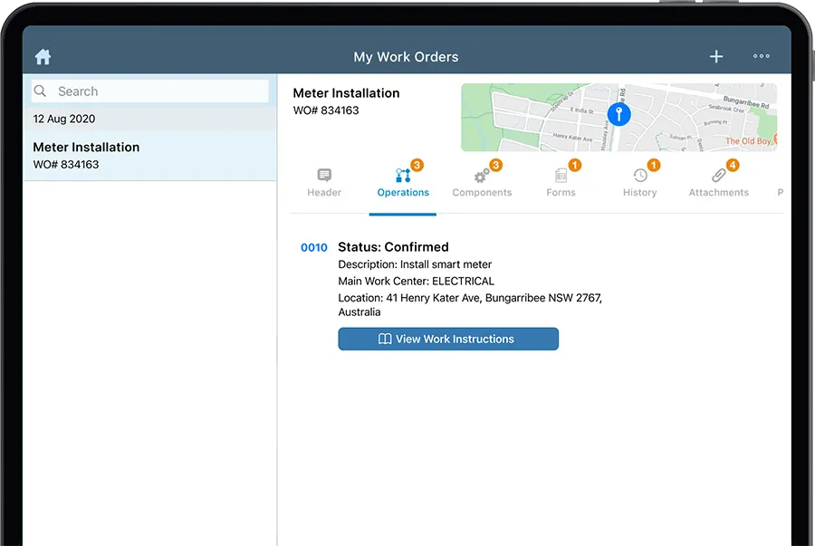 Work Instructions Integrated into Work Orders